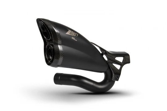ZTP502S10SCR-B | Triumph | ROCKET 3 | 2021 - 2023 | Zard | STAINLESS STEEL RACING SLIP-ON Exhaust BLACK COATING FINISH