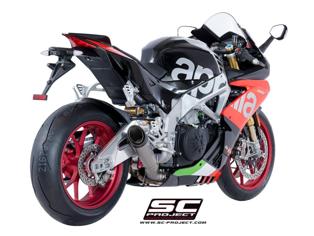 SCE018 | APRILIA | RSV4  - RF - RR | 2018 - 2020 | SC Project | S1 Muffler, low position, titanium - Image 2
