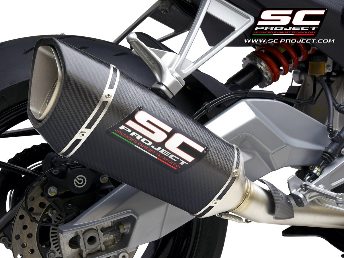 SCE287 | APRILIA | RS660 | 2020 - 2023 | SC Project | Full exhaust system 2-1, Stainless steel, with SC1-R carbon fiber Muffler - Image 5