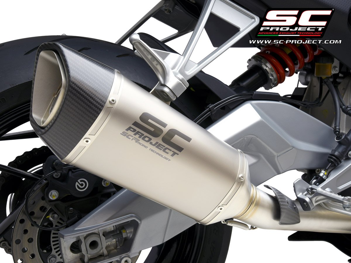 SCE288 | APRILIA | RS660 | 2020 - 2023 | SC Project | Full exhaust system 2-1, Stainless steel, with SC1-R Titanium Muffler - Image 4