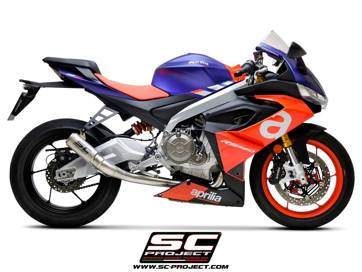 SCE286 | APRILIA | RS660 | 2020 - 2023 | SC Project | Full exhaust system 2-1, titanium, with CR-T Titanium Muffler