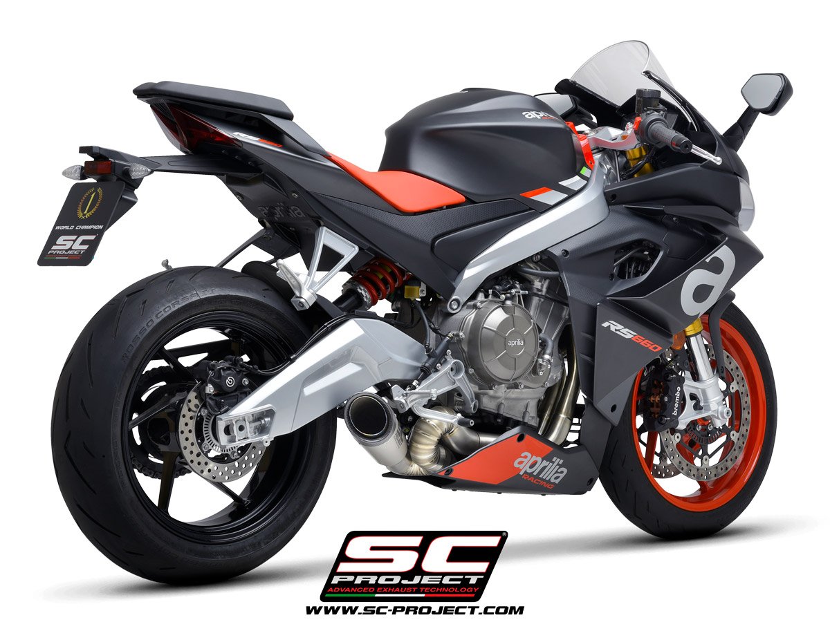 SCE284 | APRILIA | RS660 | 2020 - 2023 | SC Project | Full exhaust system 2-1, titanium, with S1 muffler - Image 5