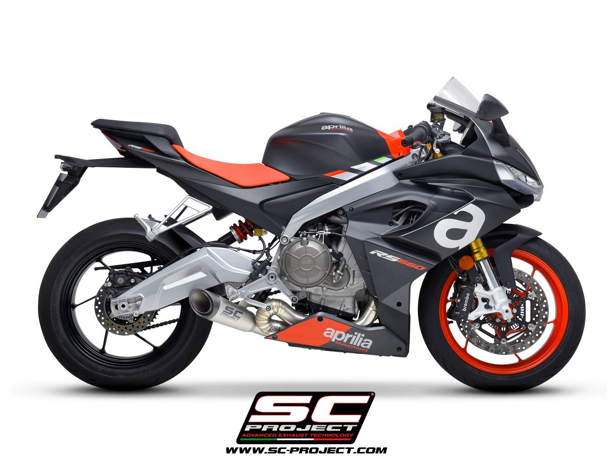 SCE284 | APRILIA | RS660 | 2020 - 2023 | SC Project | Full exhaust system 2-1, titanium, with S1 muffler