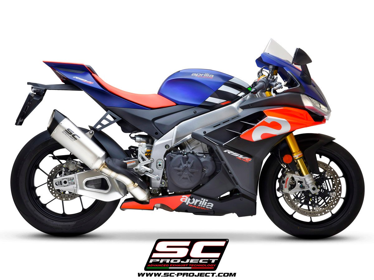 SCE271 | APRILIA | RSV4 | 2021 - 2023 | SC Project | FACTORY SC1-R Muffler, with exhaust valve - Euro 5