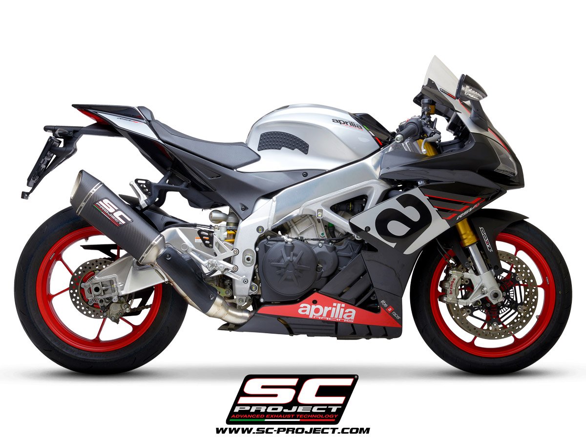 SCE001 | APRILIA | RSV4 1100 FACTORY | 2019 - 2020 | SC Project | SC1-R Muffler, with carbon fiber end cap