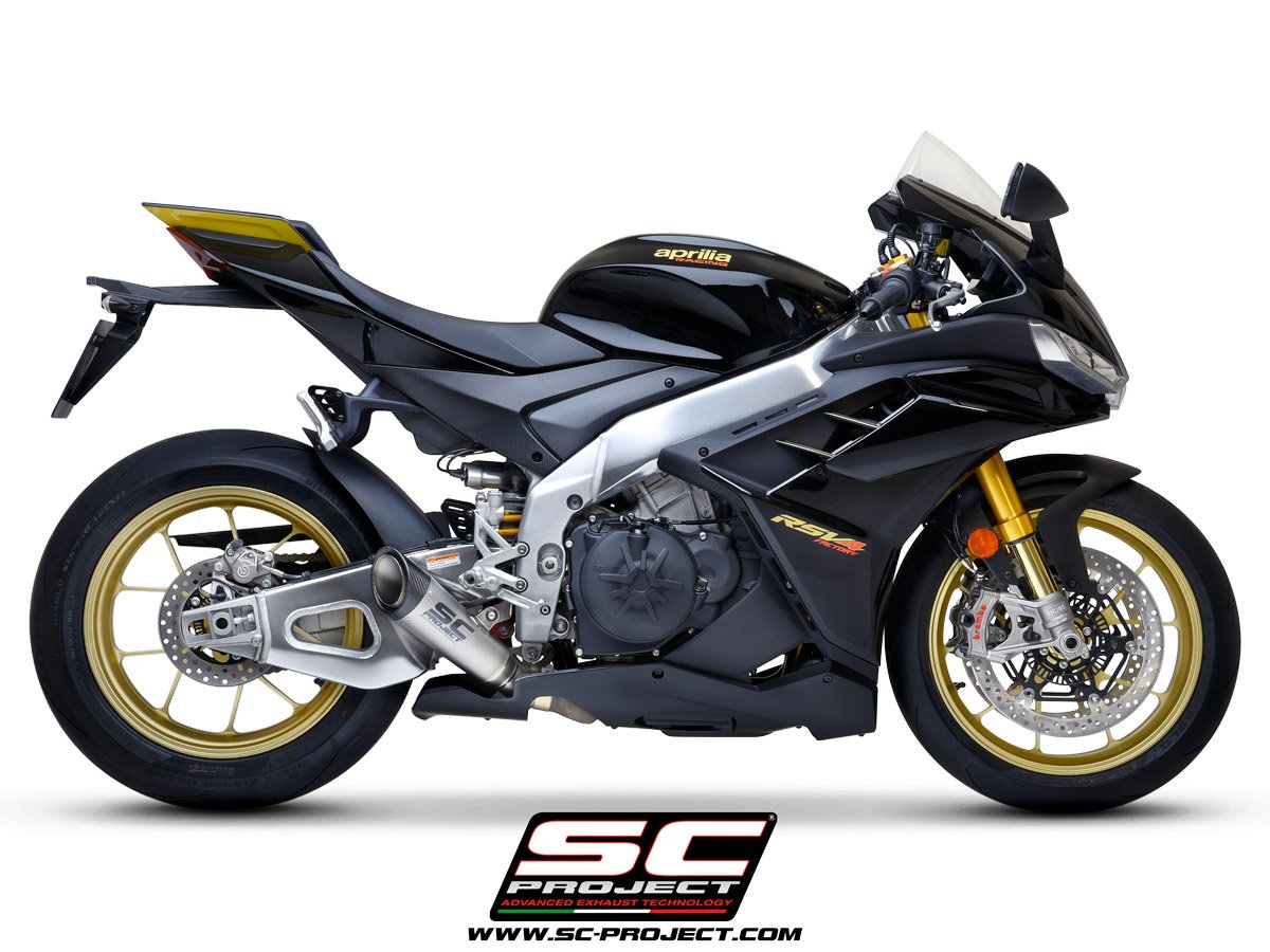 SCE276 | APRILIA | RSV4 | 2021 - 2023 | SC Project | FACTORY S1 Muffler, low position