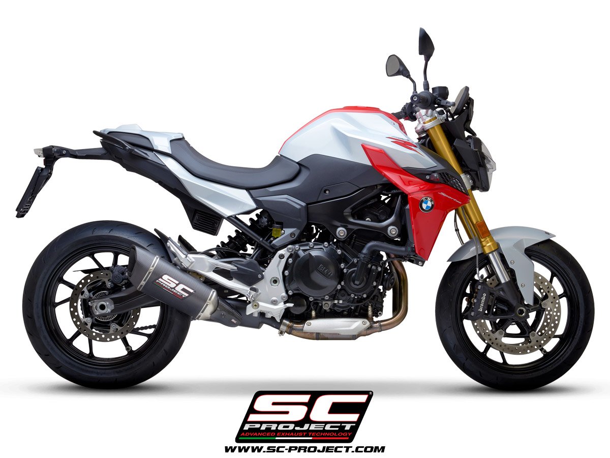 SCE356 | BMW | F900R | 2020 - 2023 | SC Project | SC1-R Carbon Fiber Muffler, with Carbon fiber end cap