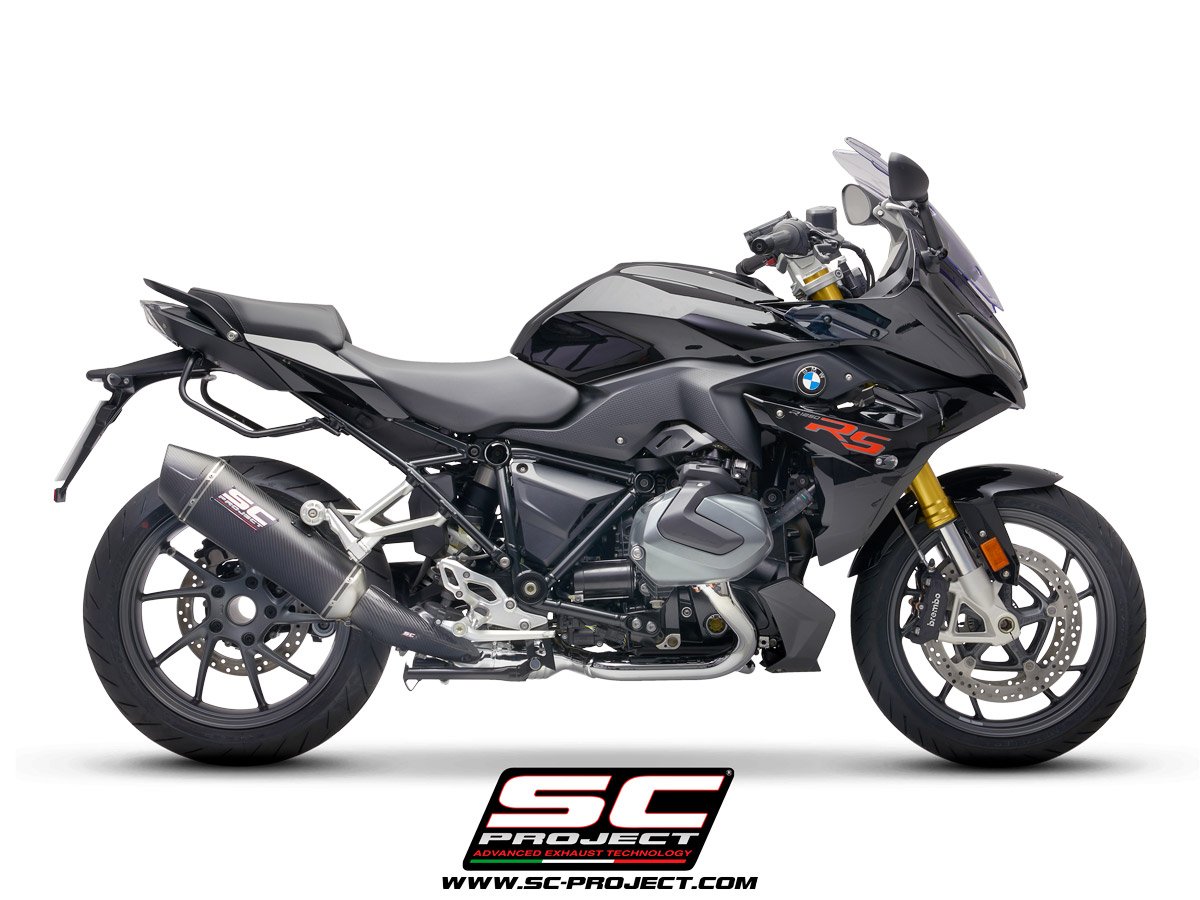 SCE340 | BMW | R1250R | 2021 - 2023 | SC Project | RS - EURO 5 X-Plorer II Carbon Fiber Muffler with Carbon fiber end cap