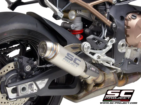 SCE308 | BMW | S1000RR | 2019 - 2022 | SC Project | EURO 4 GP70-R Carbon Fiber Muffler with Titanium end cap