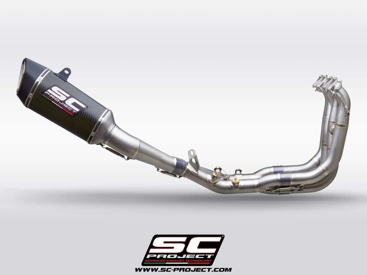 SCE310 | BMW | S1000RR | 2019 - 2022 | SC Project | EURO 4 Full Exhaust System 4-1, Titanium, with Carbon SC1-R Muffler
