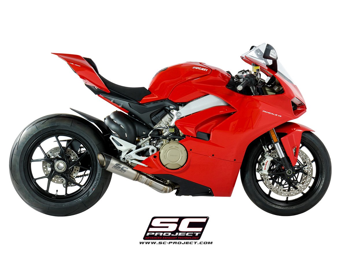SCE241 | DUCATI | PANIGALE V4 - V4 S | 2019 - 2020 | SC Project | S1 Muffler, titanium, with De-Cat link pipe