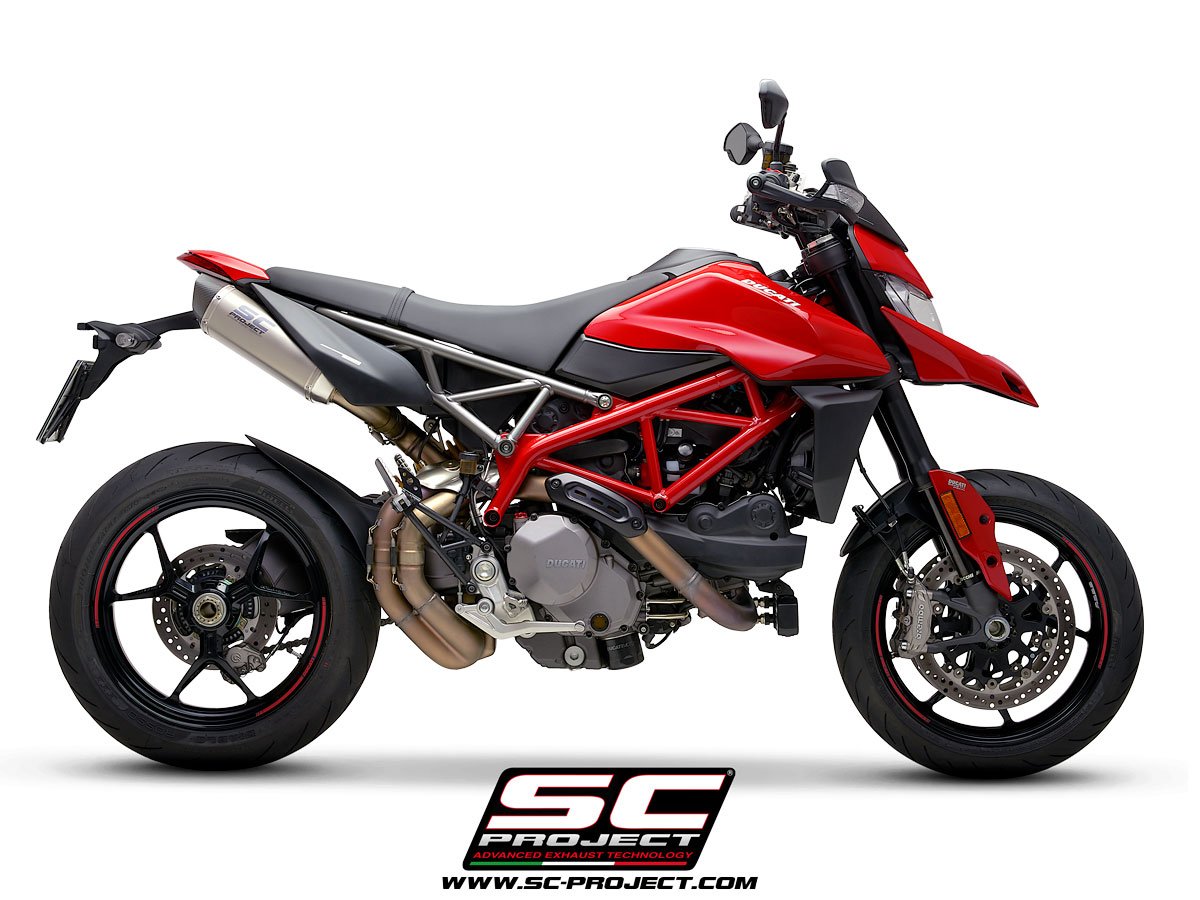SCE260 | DUCATI | HYPERMOTARD 950 - RVE - SP | 2019 - 2021 | SC Project | EURO 4 Pair of SC1-M Mufflers, titanium