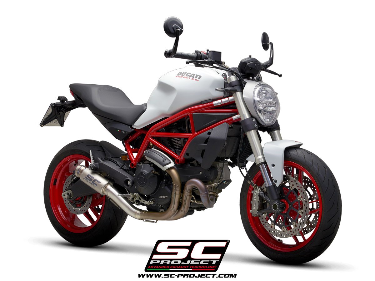 SCE251 | DUCATI | MONSTER 797 | 2017 - 2020 | SC Project | GP70-R Muffler, titanium - Image 4