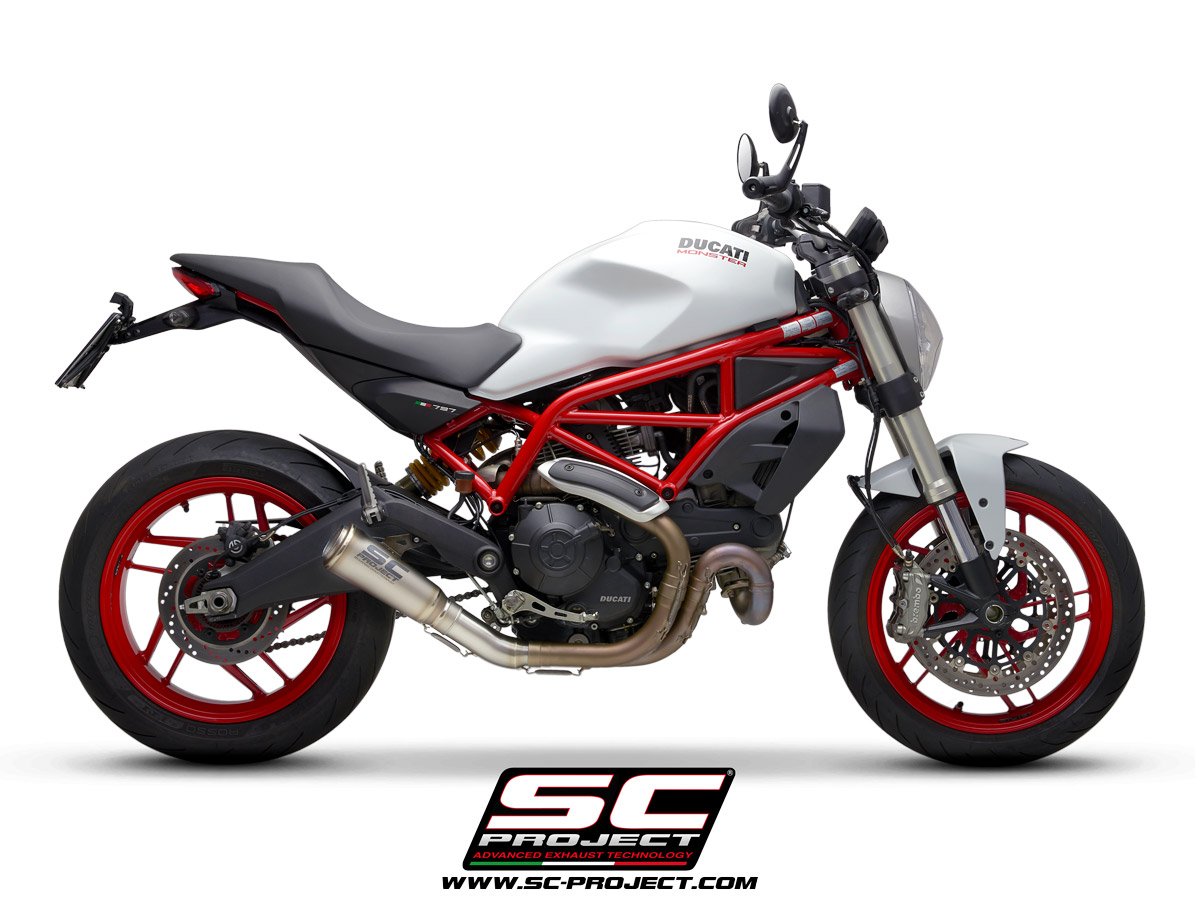 SCE254 | DUCATI | MONSTER 797 | 2017 - 2020 | SC Project | S1-GP Muffler, titanium