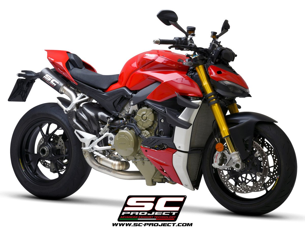 SCE247 | DUCATI | STREETFIGHTER V4 | 2020 | SC Project | Half-system 2-1-2 titanium system, with double CR-T M2 mufflers carbon fiber - Image 11