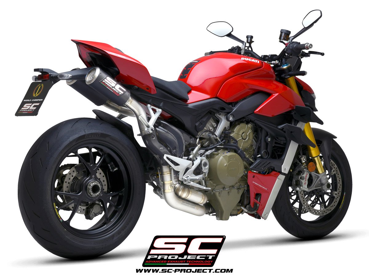 SCE247 | DUCATI | STREETFIGHTER V4 | 2020 | SC Project | Half-system 2-1-2 titanium system, with double CR-T M2 mufflers carbon fiber - Image 14