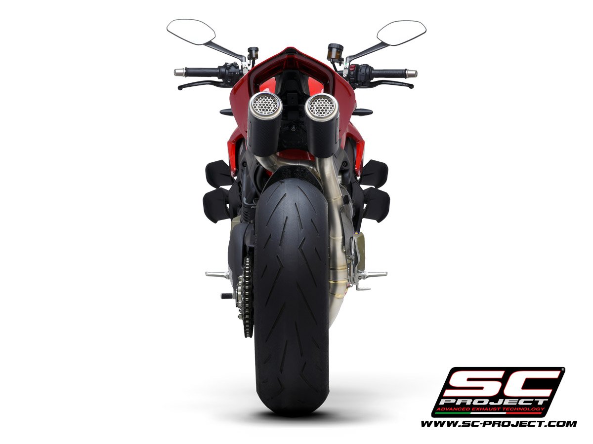 SCE247 | DUCATI | STREETFIGHTER V4 | 2020 | SC Project | Half-system 2-1-2 titanium system, with double CR-T M2 mufflers carbon fiber - Image 2