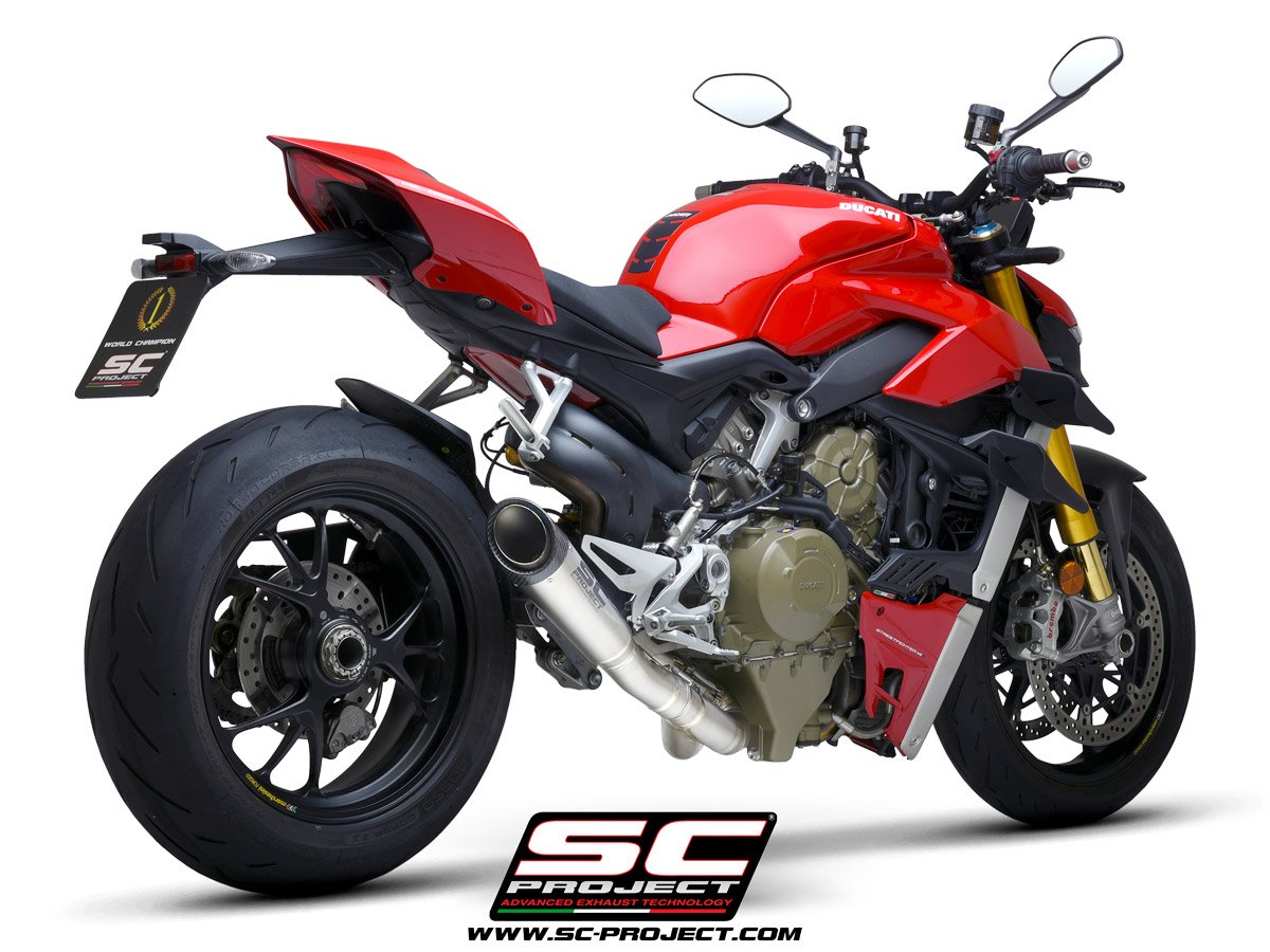 SCE245 | DUCATI | STREETFIGHTER V4 | 2020 | SC Project | S1 Muffler, titanium, De-Cat link - Image 5