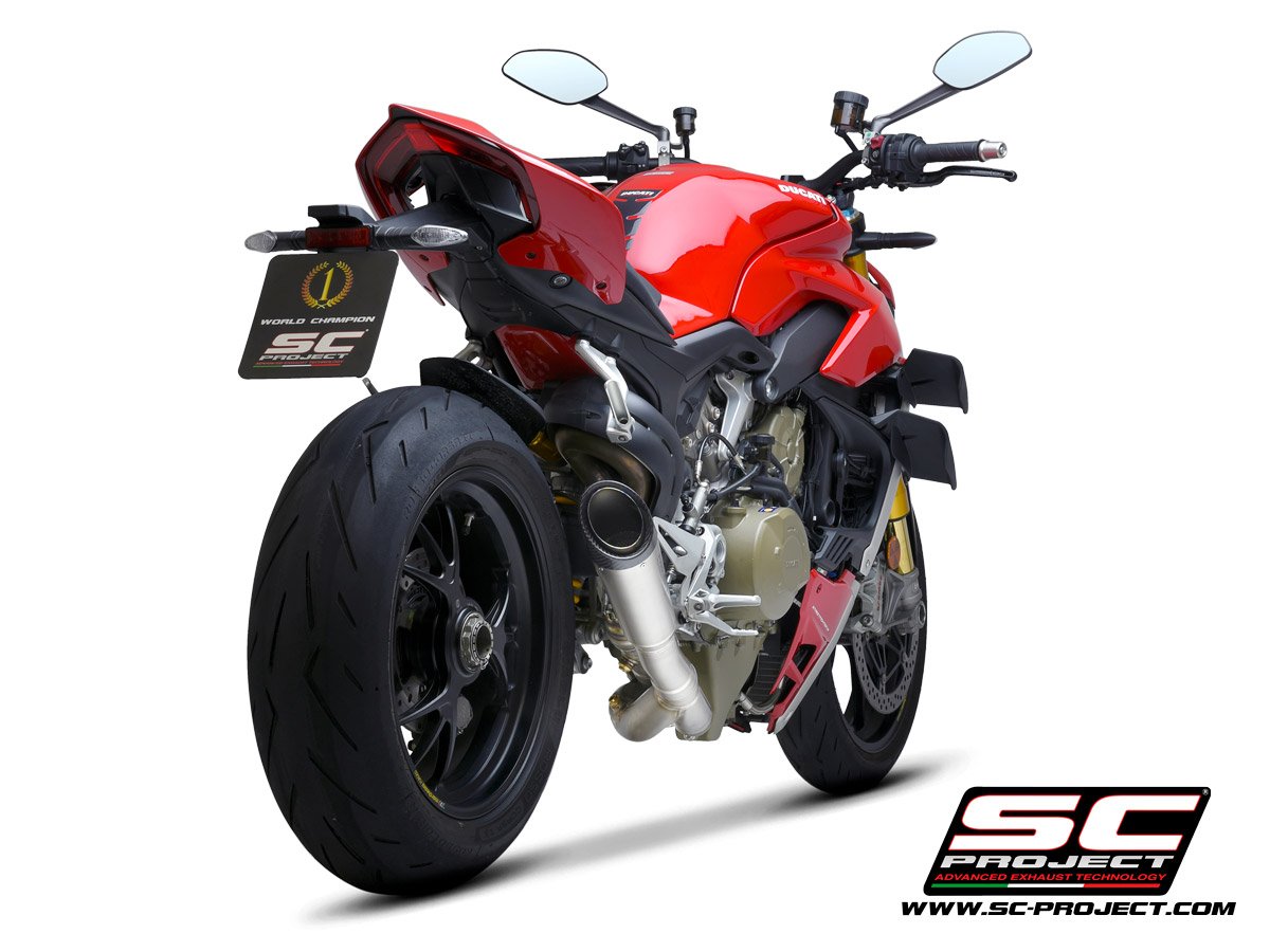 SCE245 | DUCATI | STREETFIGHTER V4 | 2020 | SC Project | S1 Muffler, titanium, De-Cat link - Image 3