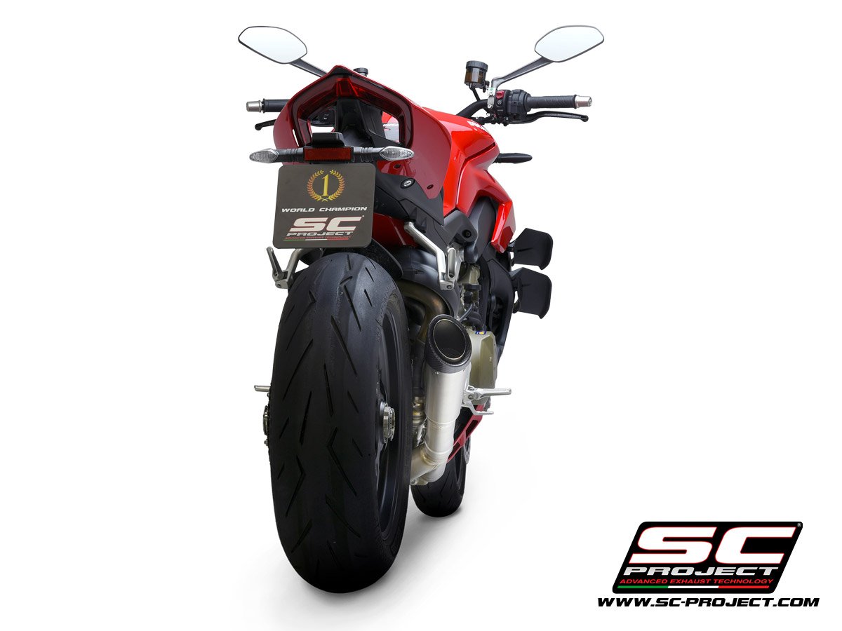 SCE245 | DUCATI | STREETFIGHTER V4 | 2020 | SC Project | S1 Muffler, titanium, De-Cat link - Image 2