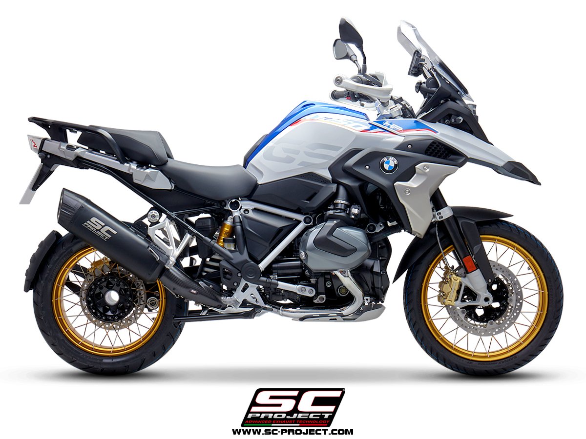 SCE347 | BMW | R1250GS | 2020 - 2023 | SC Project | ADVENTURE - EURO 5 Adventure Muffler, titanium, matt black painted