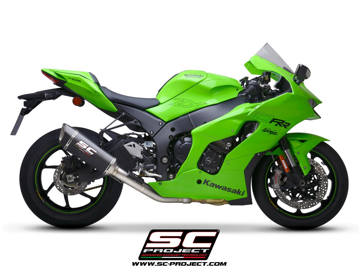 K38A-DET91C | Kawasaki | NINJA ZX-10R/RR | 2021 - 2024 | SC Project | SC SC1-R Carbon De-Cat Pipe