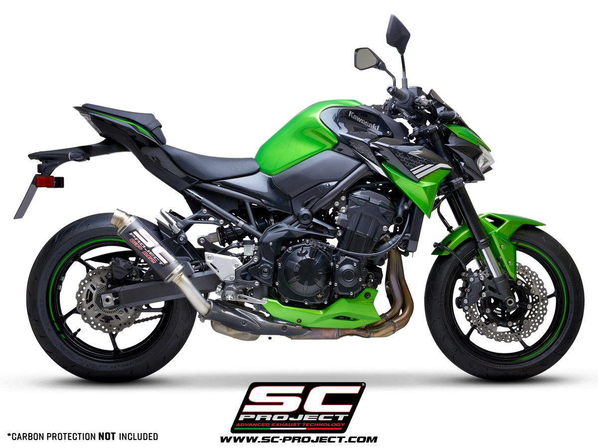 SCE103 | Kawasaki | Z 900 | 2017 - 2019 | SC Project | GP-M2 Muffler, carbon fiber