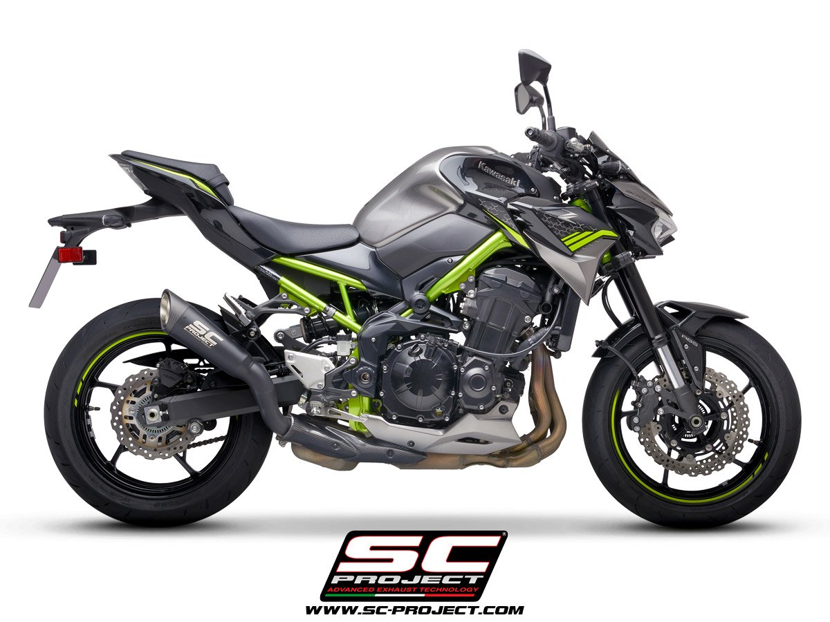 SCE084 | Kawasaki | Z 900 | 2020 | SC Project | S1 Muffler, titanium, matt black painted