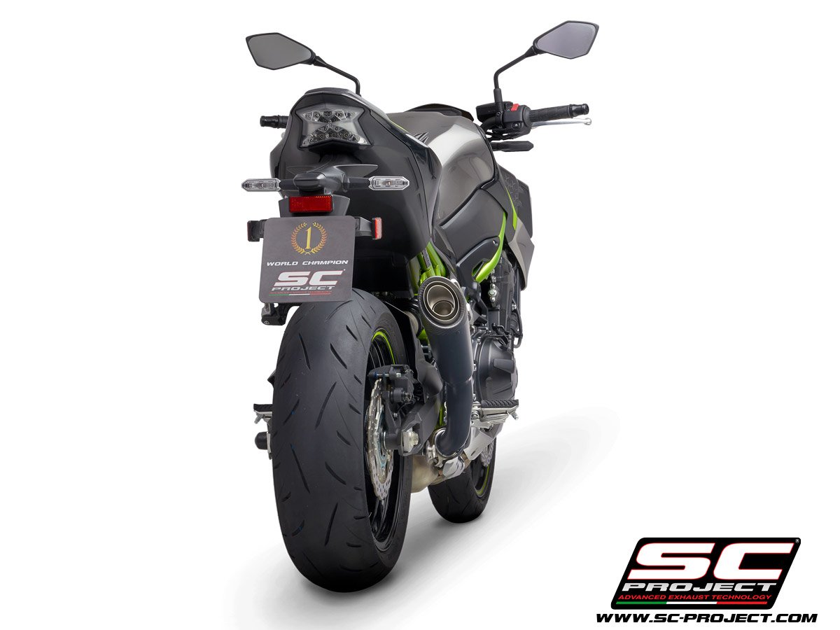 SCE084 | Kawasaki | Z 900 | 2020 | SC Project | S1 Muffler, titanium, matt black painted - Image 2