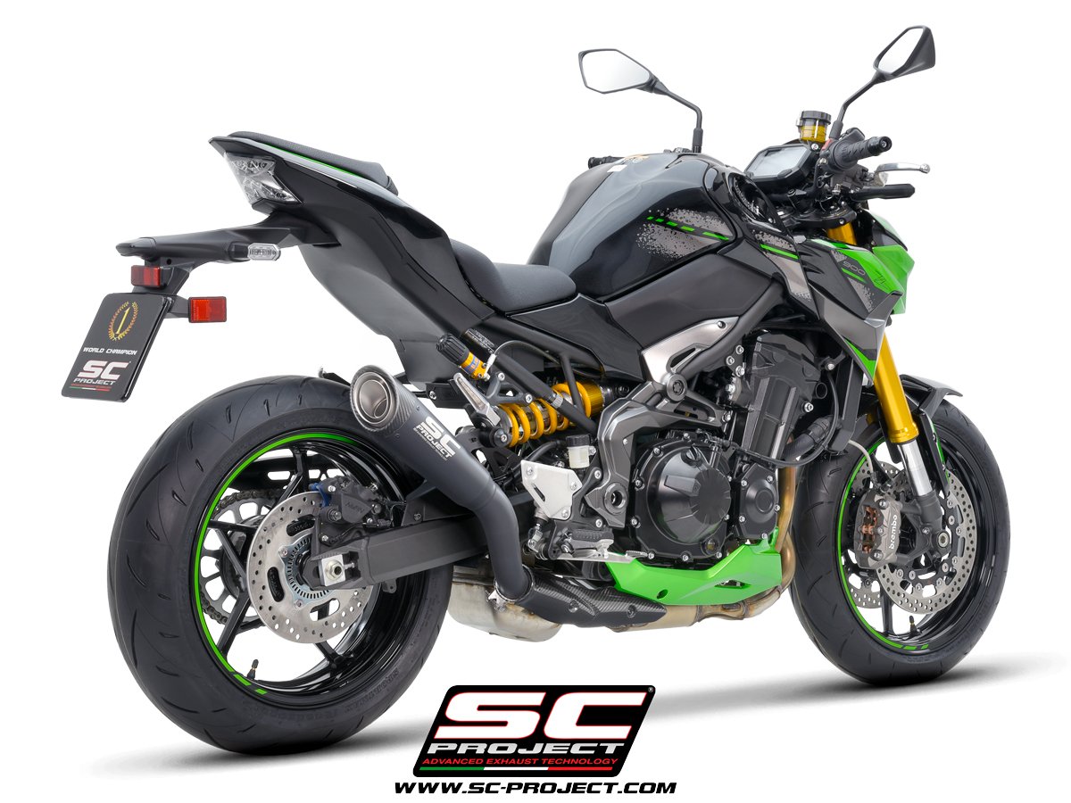 SCE071 | Kawasaki | Z 900 | 2020 - 2023 | SC Project | S1 Muffler, titanium, matt black painted - Image 5