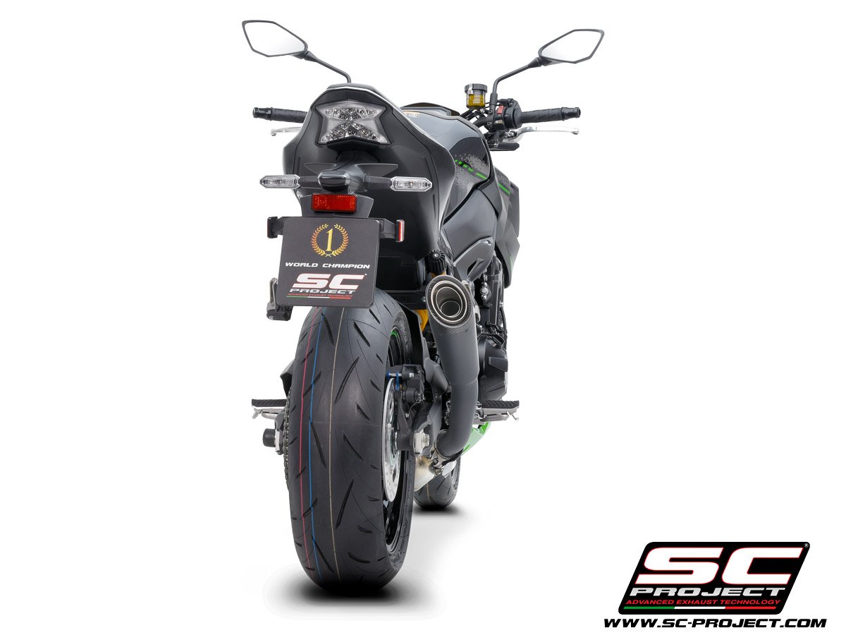 SCE071 | Kawasaki | Z 900 | 2020 - 2023 | SC Project | S1 Muffler, titanium, matt black painted - Image 2
