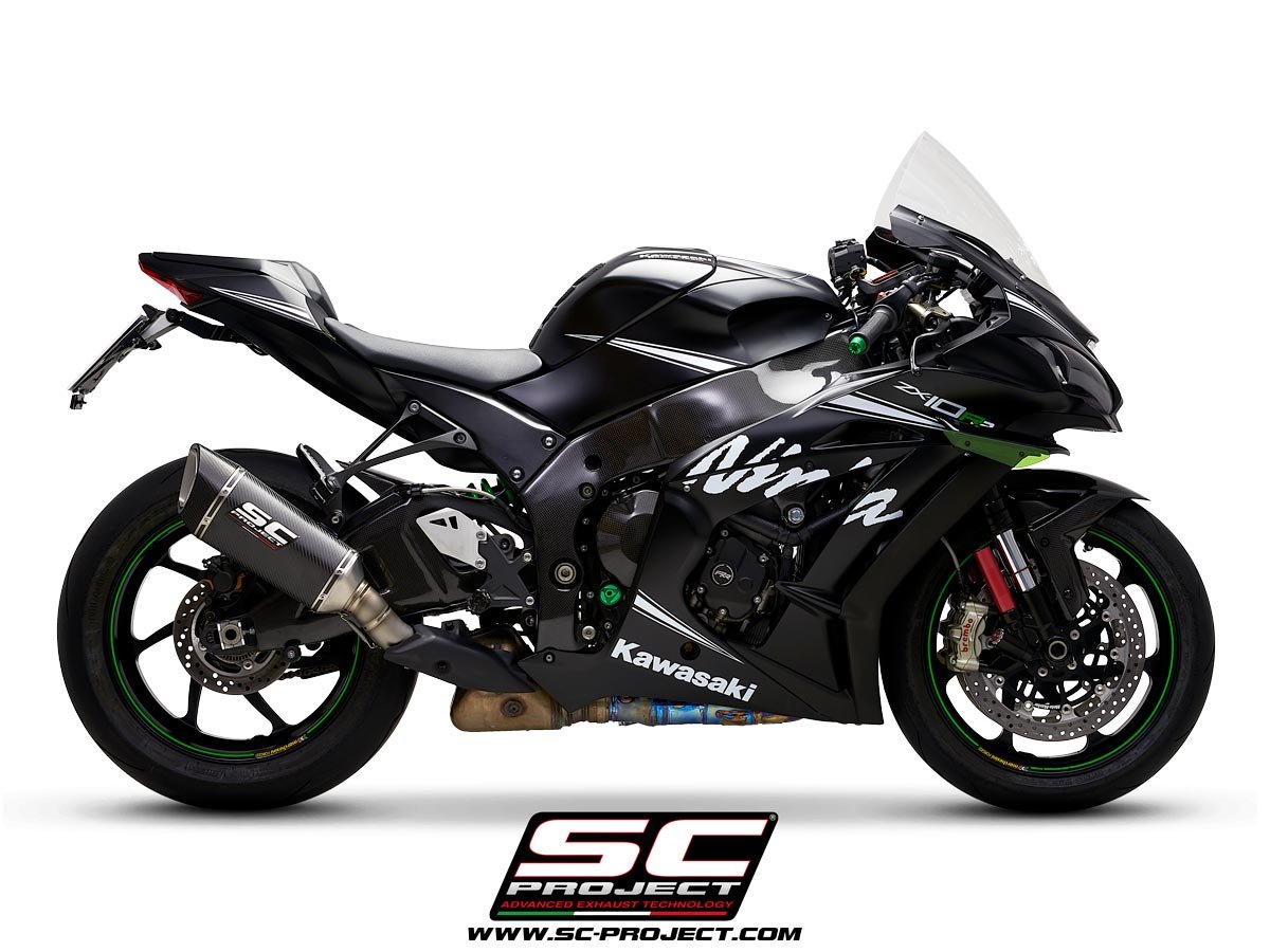 SCE025 | Kawasaki | NINJA ZX-10R/RR | 2016 - 2020 | SC Project | SC1-R SLIP ON EXHAUST (Carbon Fiber)