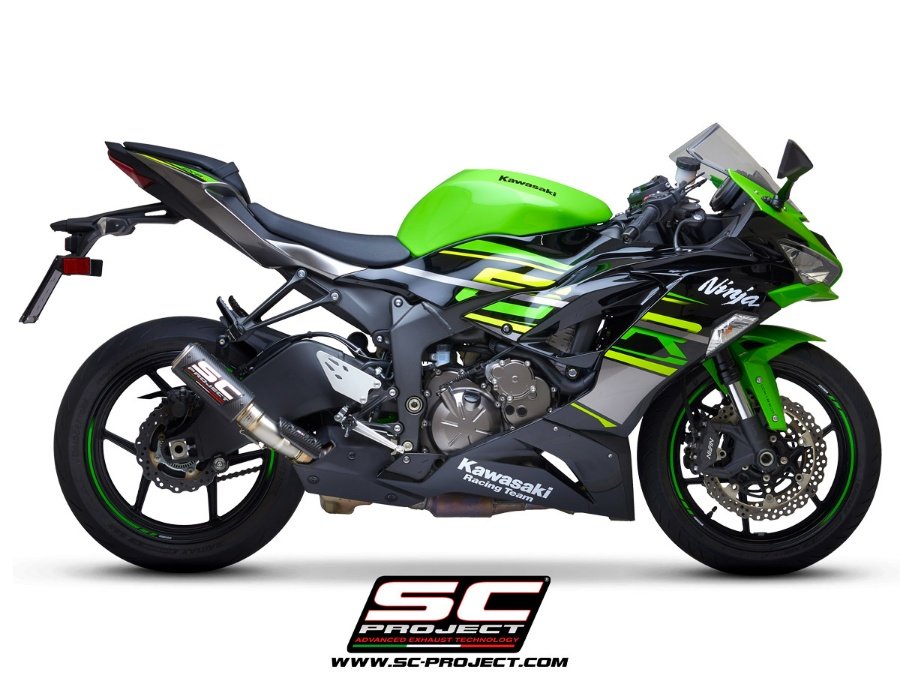 BLK-10525 | Kawasaki | Ninja ZX-6R 636 | 2019 - 2024 | SC Project | SC CR-T Titanium Exhaust