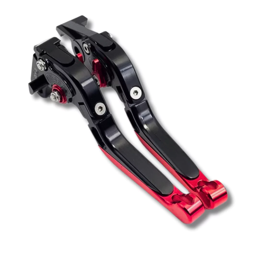 BLK-21126 | Kawasaki | ZX-6R | Savage | Adjustable Folding Levers - RED