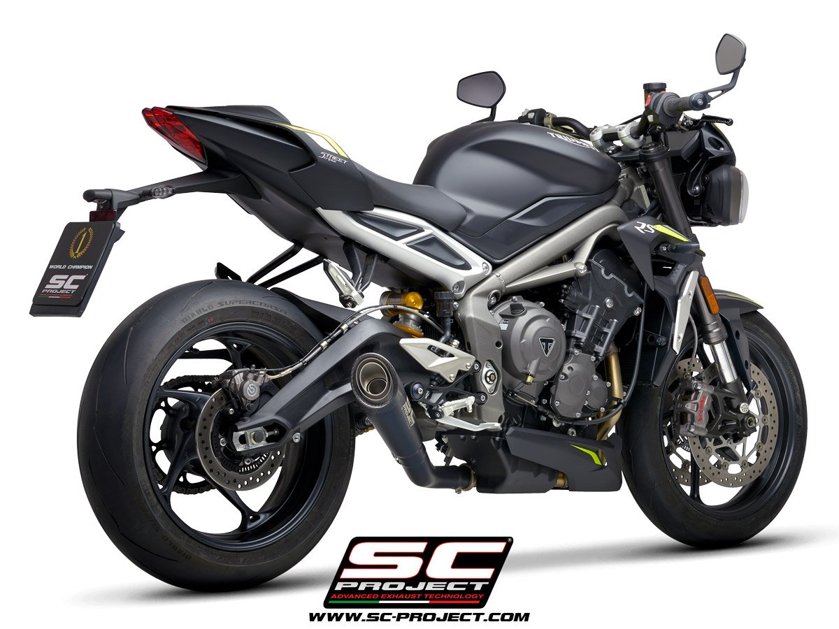 SCE174 | TRIUMPH | Street Triple 765 R/RS | 2017 - 2019 | SC Project | S1 Titanium Black Exhaust - Image 5
