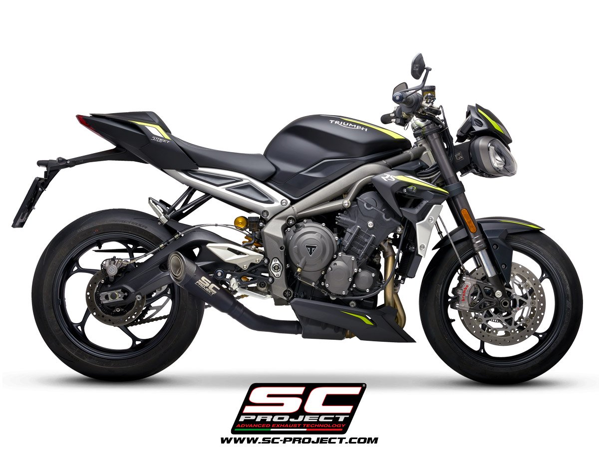 SCE174 | TRIUMPH | Street Triple 765 R/RS | 2017 - 2019 | SC Project | S1 Titanium Black Exhaust