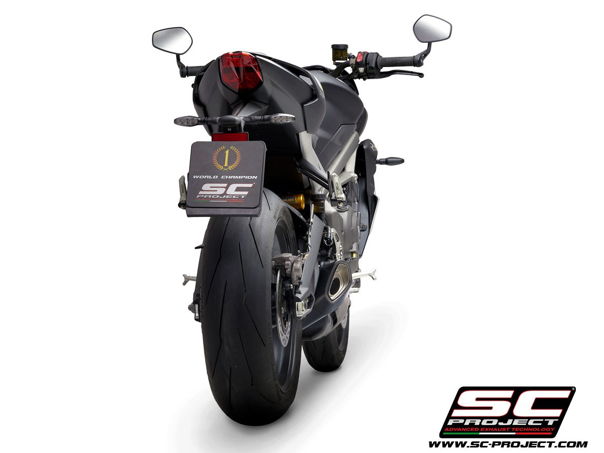 T18C-K93MB | TRIUMPH | Street Triple 765 S/R/RS | 2020 - 2022 | SC Project | SC1-R Matt Black Slip On Exhaust - Image 6