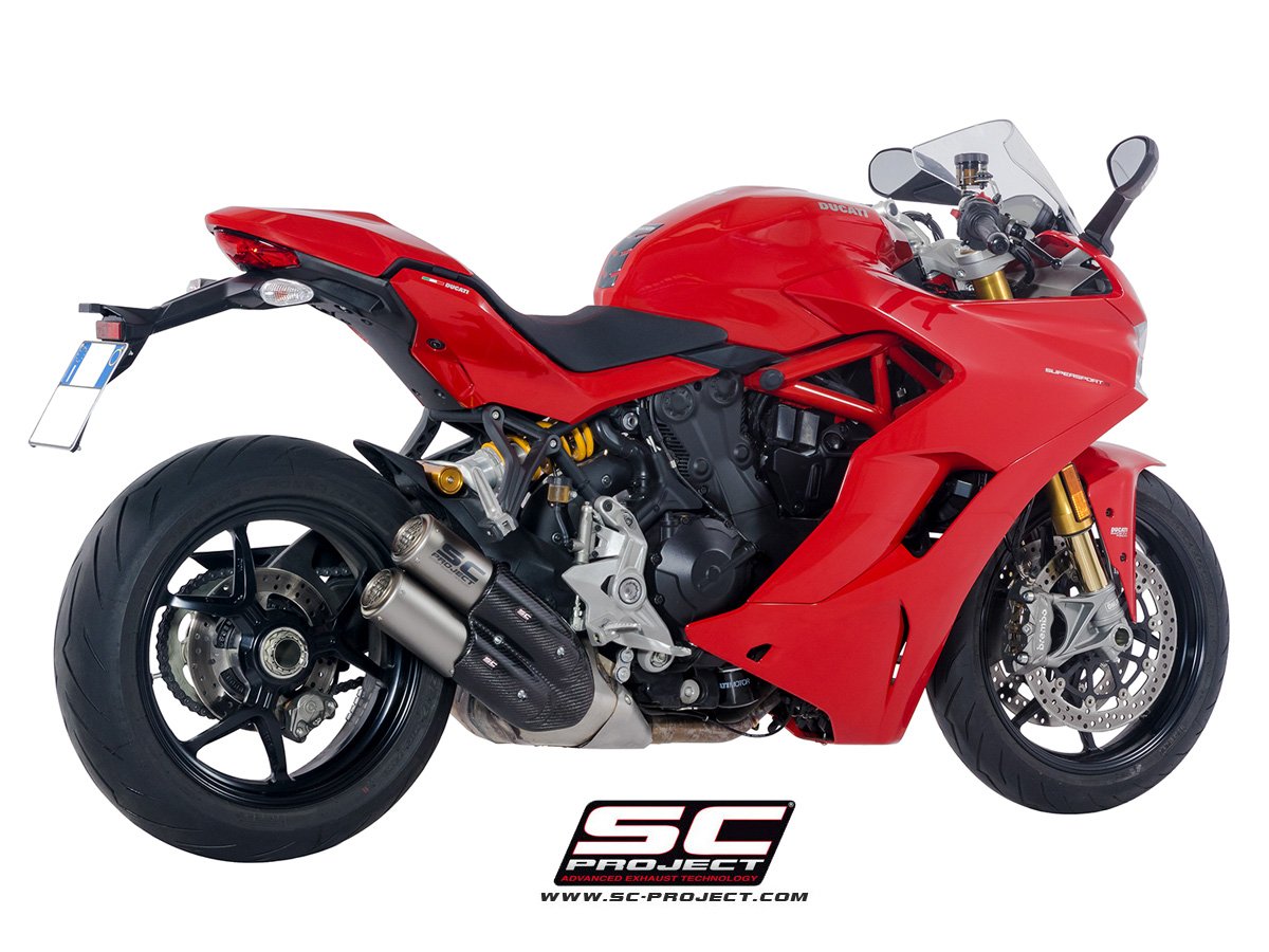 SCE249 | DUCATI | SUPERSPORT 939 | 2017 - 2020 | SC Project | S Twin CR-T dual Muffler, titanium - Image 6