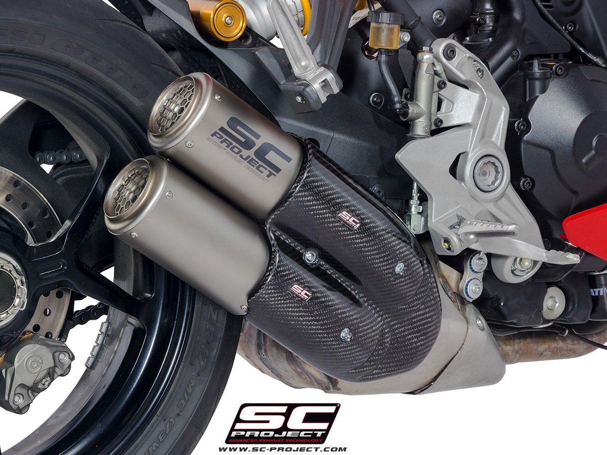 SCE249 | DUCATI | SUPERSPORT 939 | 2017 - 2020 | SC Project | S Twin CR-T dual Muffler, titanium - Image 2